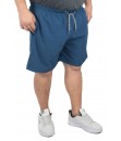 Short Bermuda Tactel Elastano Extra Grande Plus size Liso Azul Petróleo